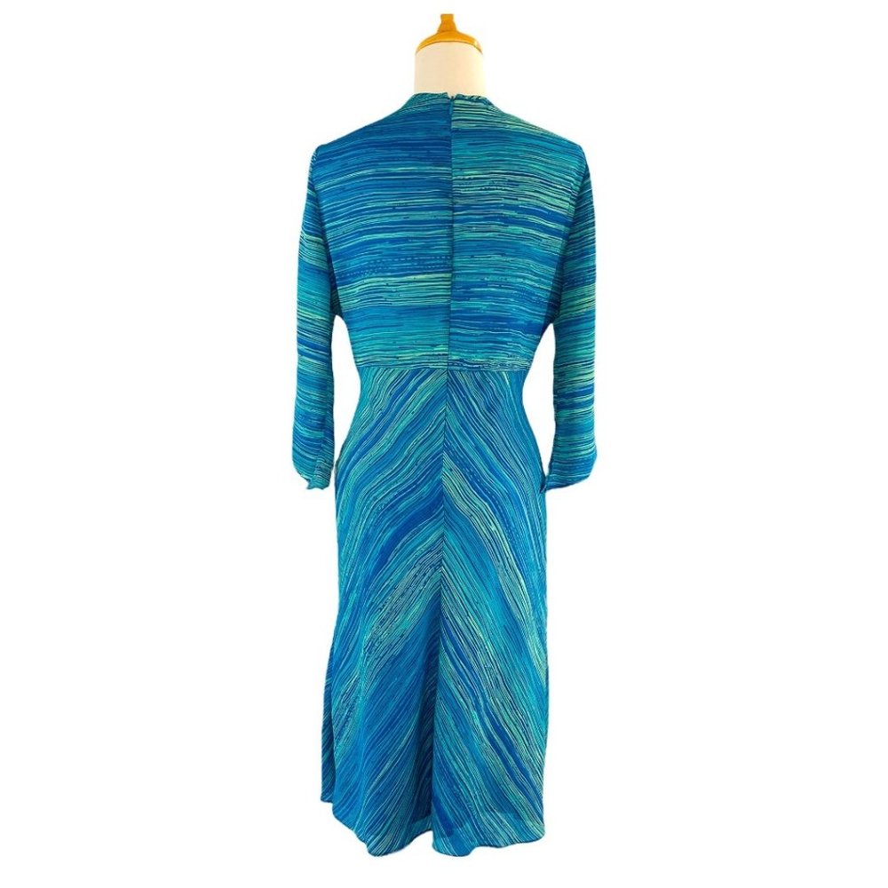 Vintage Dress 90s Cutout Neck with Bell Sleeves women’s 6 by CITRINE of Canada - Picture 5 of 10